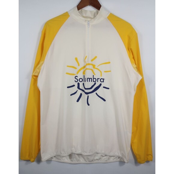 Solumbra Men's Cycling Shirt Jacket SPF Sun Protection Size XL 1/4 Zip #1066 - Picture 1 of 9